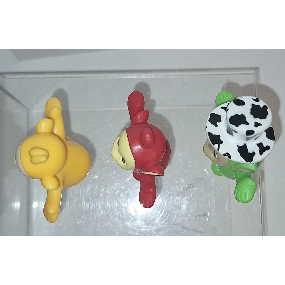 Lot Of 3 1998 Pvc Teletubbies Figures Green Red Yellow Vintage - Picture 5 of 6
